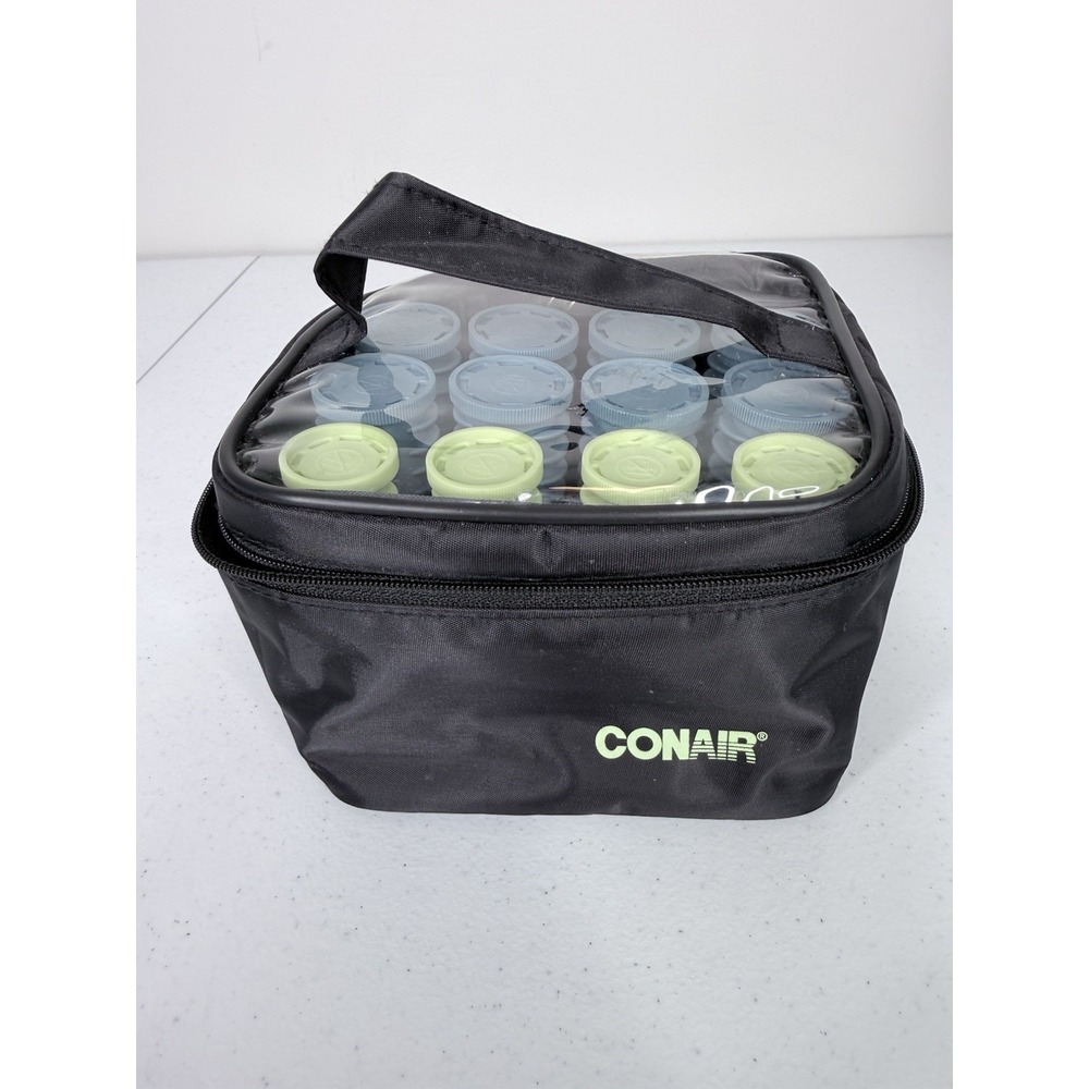 Conair HS28X Instant Heat Compact Styler Setter Hot Rollers w/Travel Bag & Clips